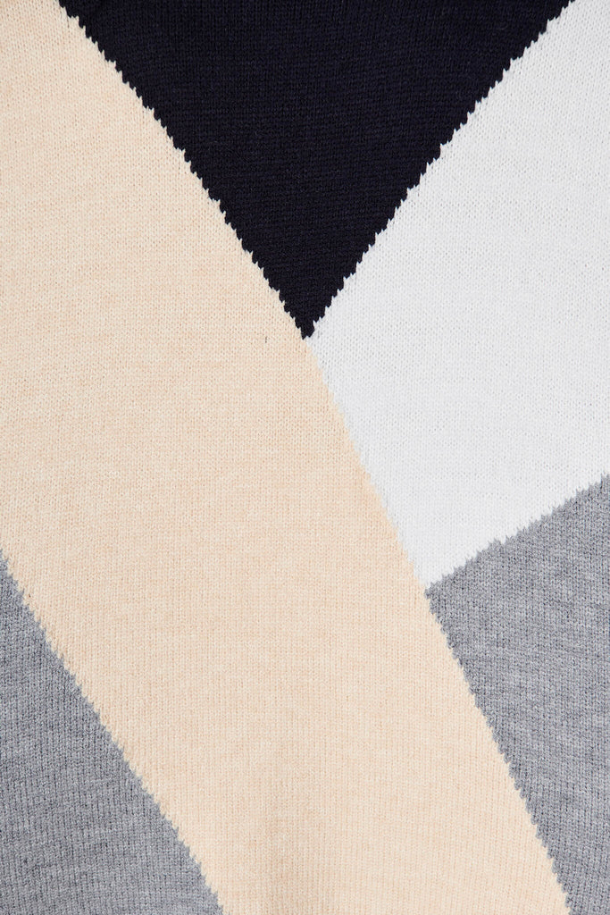 Venti Knit In Black Multi Wool Blend - fabric