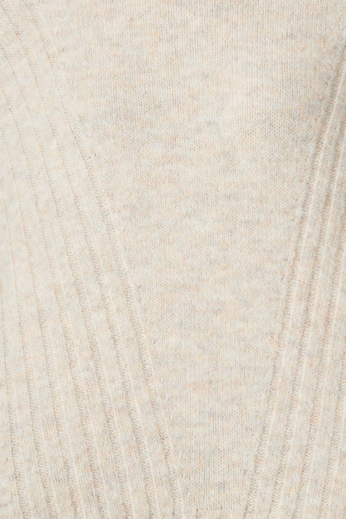 Otto Knit In Beige Wool Blend - fabric