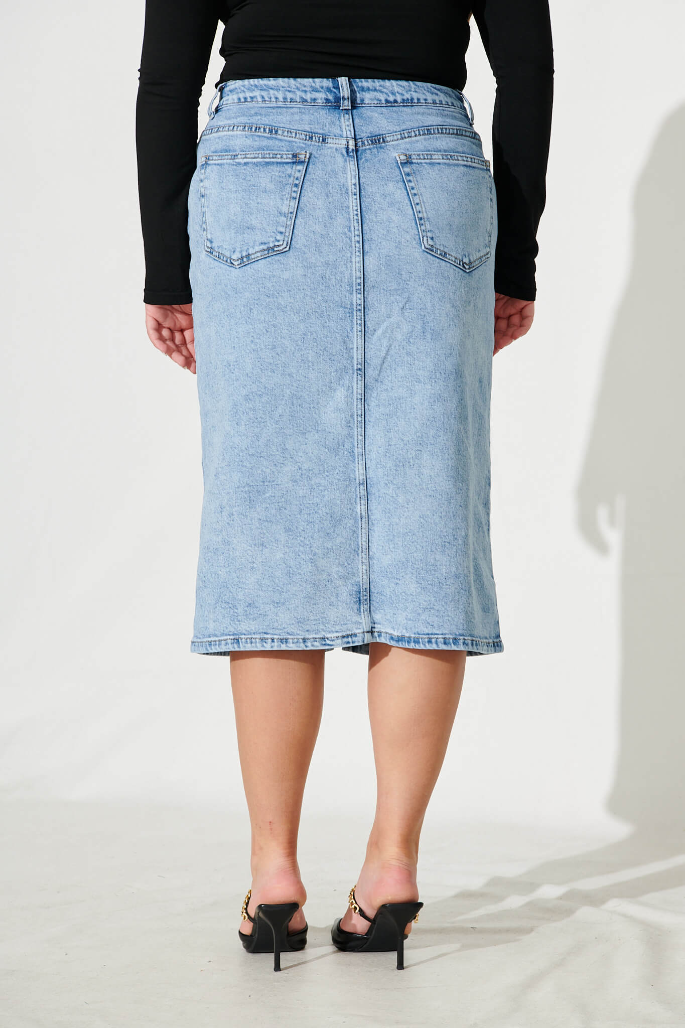 Women Denim Skirt - Light Blue - SW2511189A