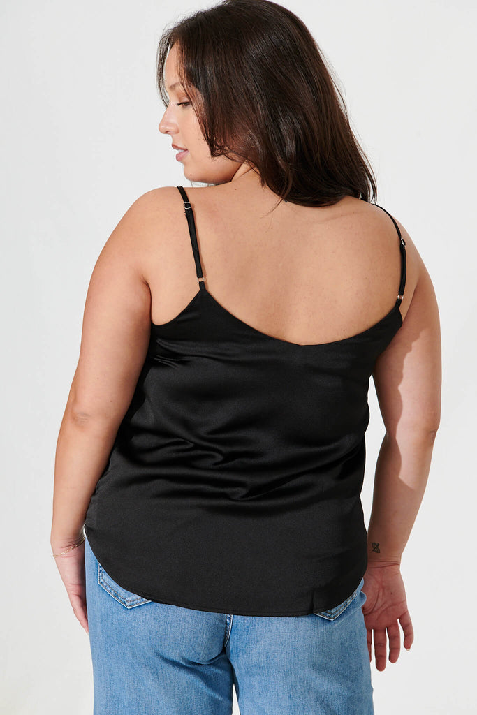 Manthis Cami Top In Black - back