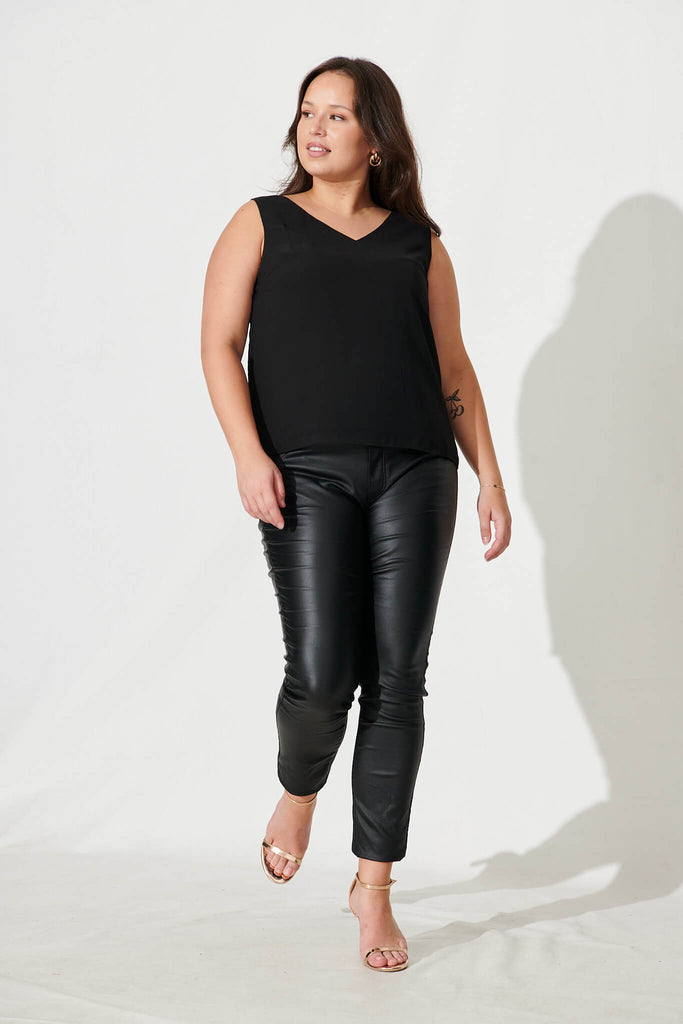 Indy Top In Black - full length