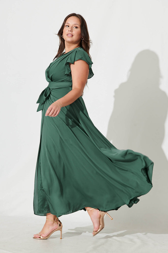 Wynter Maxi Dress In Green - side