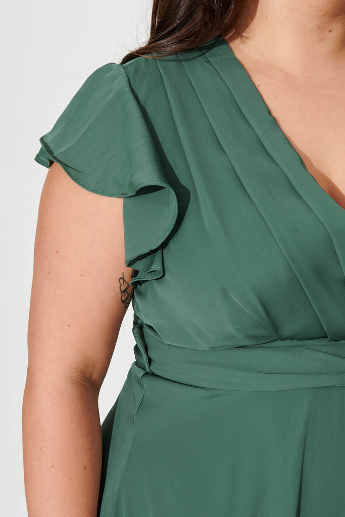 Wynter Maxi Dress In Green - detail