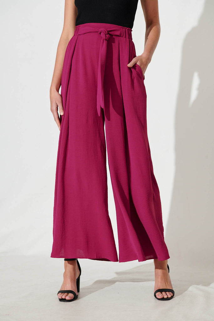 Page Pants In Berry - front