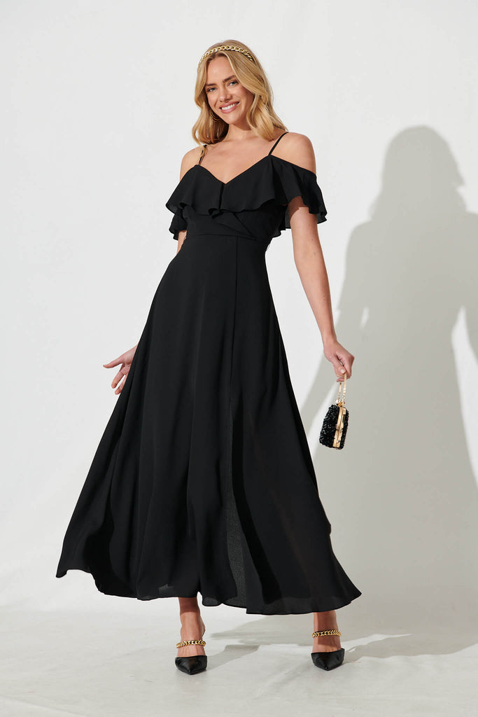 Marit Maxi Dress In Black - full length