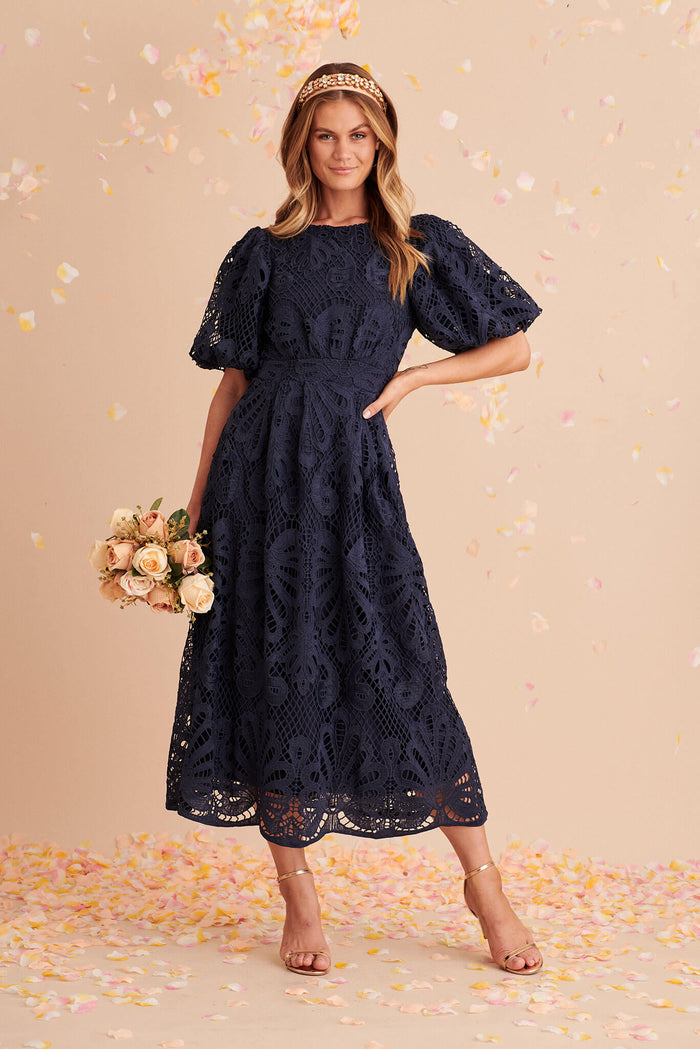 navy blue lace maxi dress Tillie Lace Maxi Dress In Navy – St Frock
