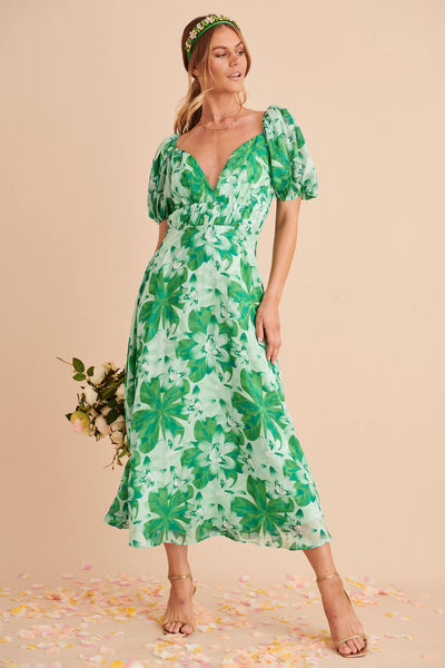 A new day green floral dress hotsell
