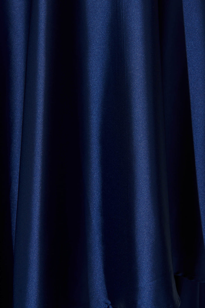 Stockholm Dress In Navy Satin - fabric