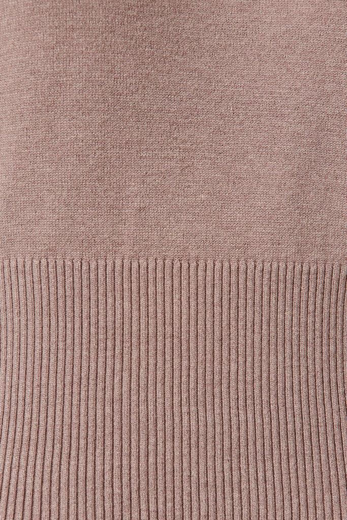 Cruz Knit In Mocha Cotton Blend - fabric