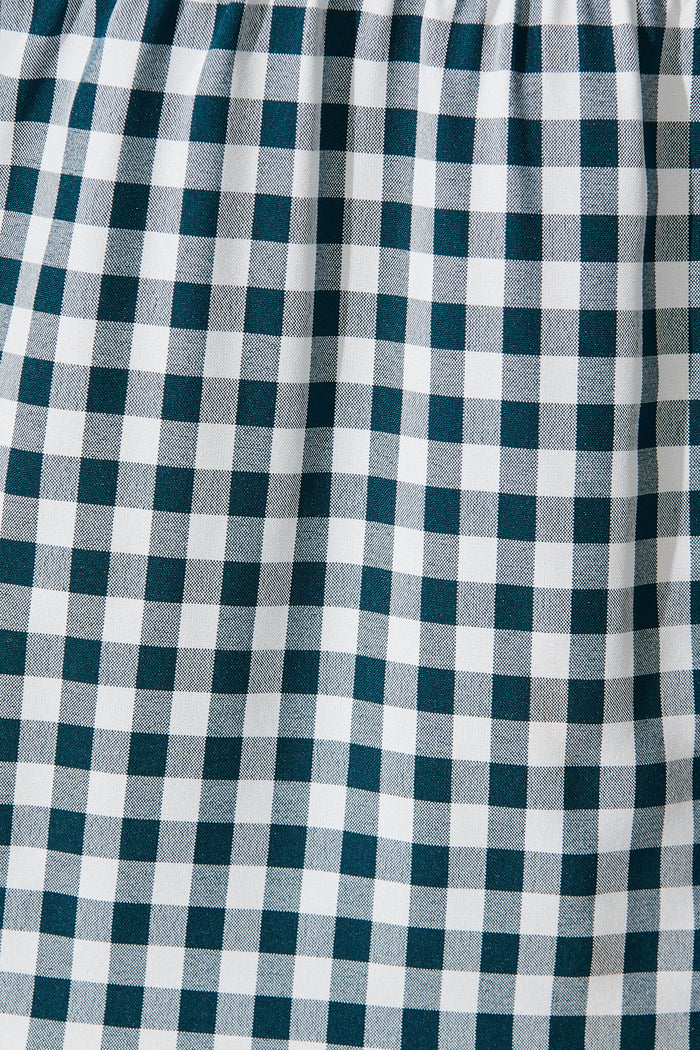 Ciaran Smock Dress In Emerald Gingham - fabric