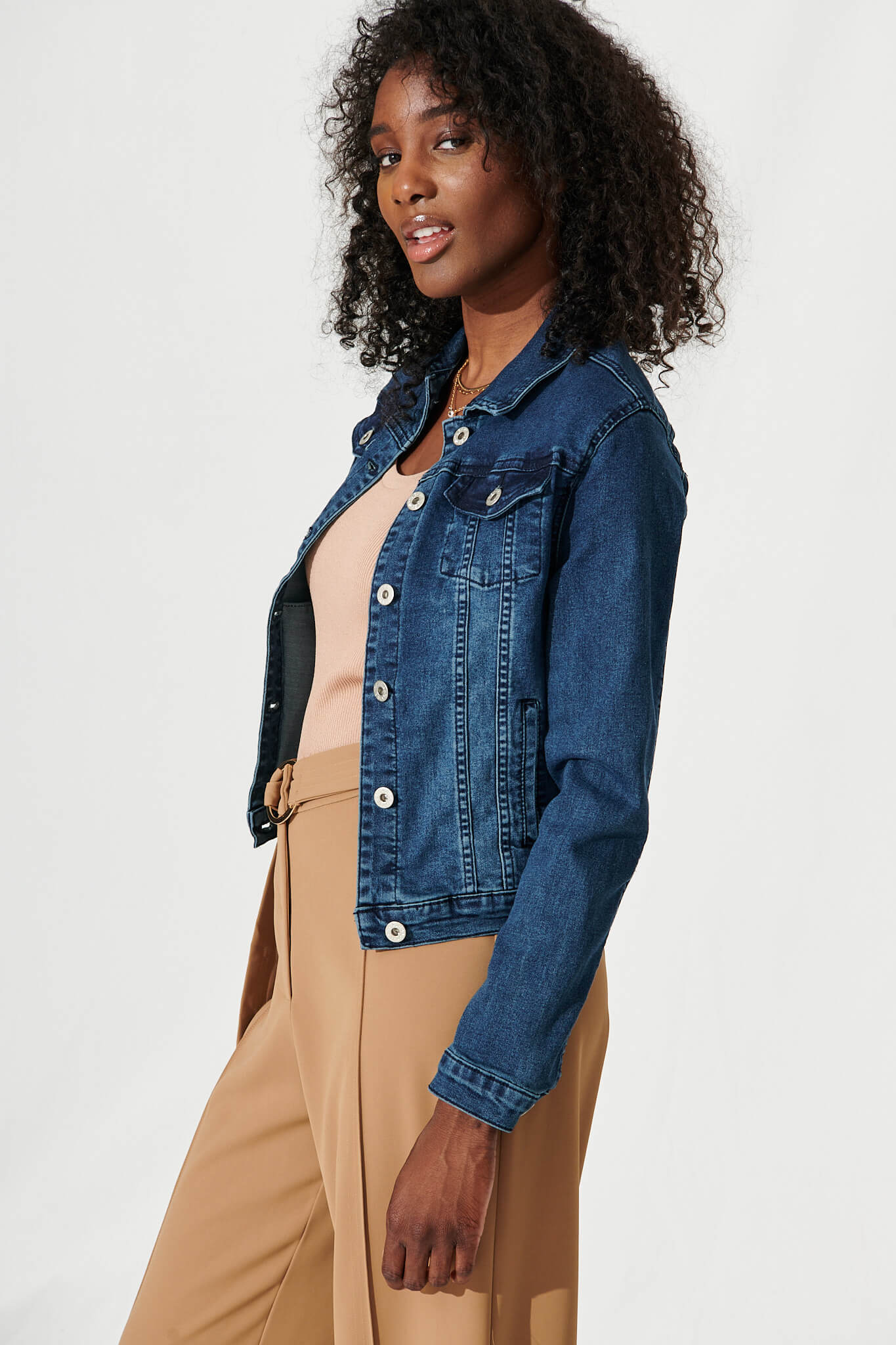 A blue jean jacket best sale