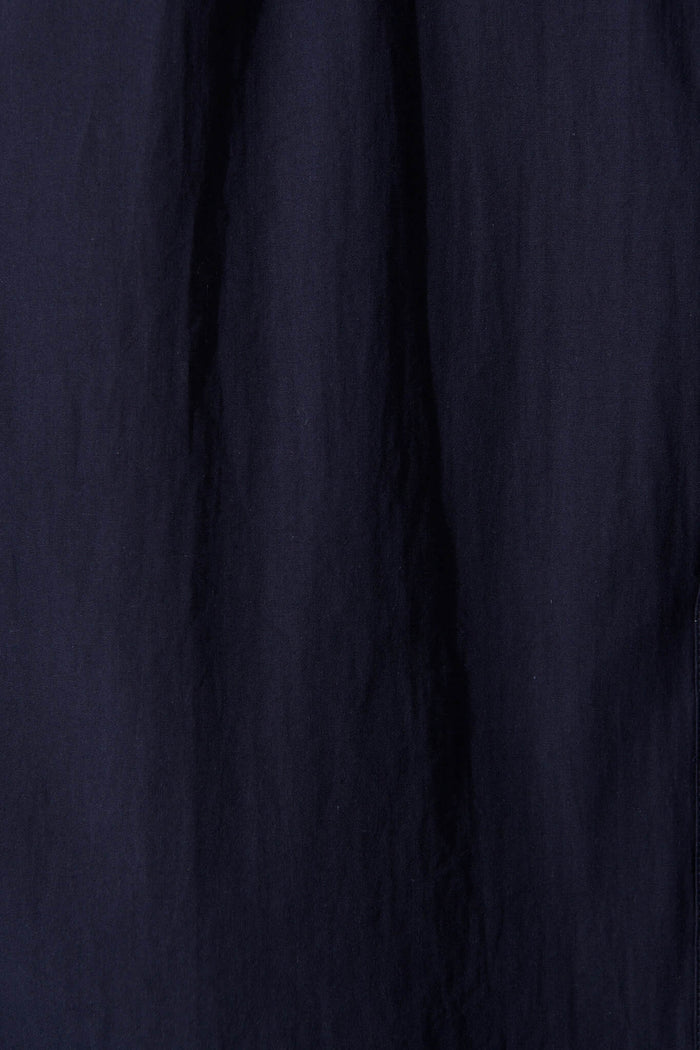 Sicilian Midi Shirt Dress In Navy Cotton - fabric