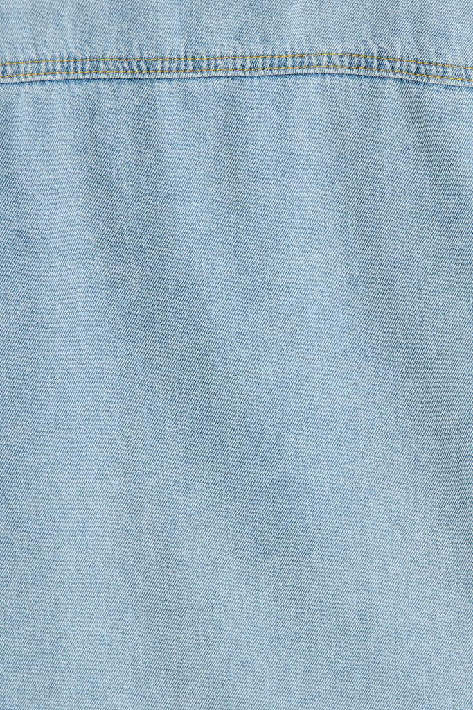 Ollie Denim Jacket In Light Blue - fabric