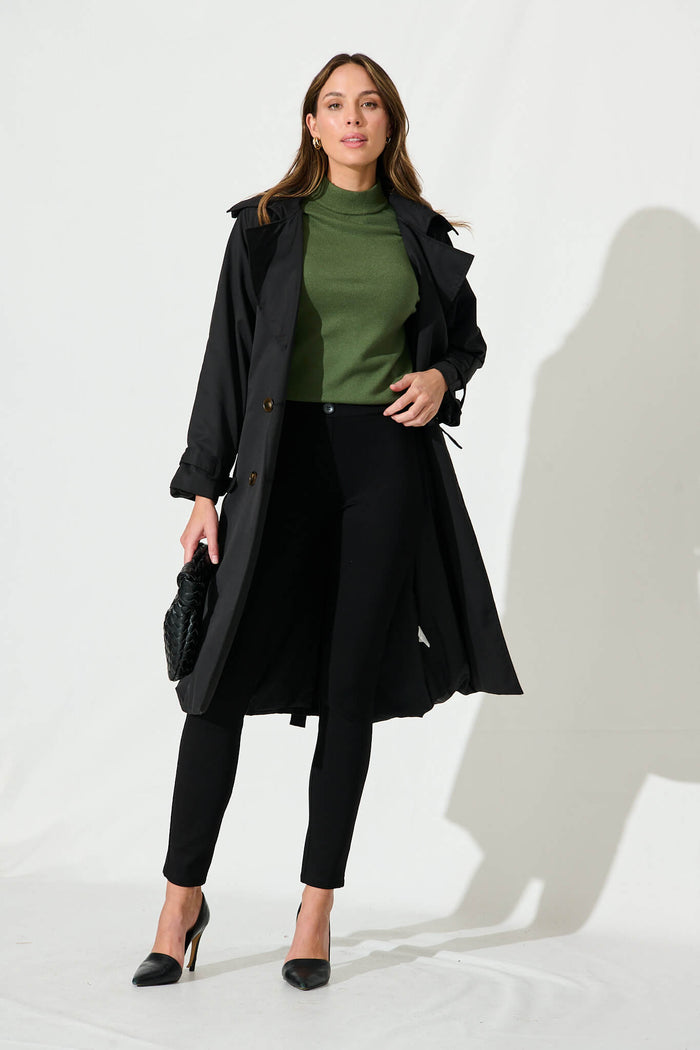 Hayley Knit Top In Green - full length