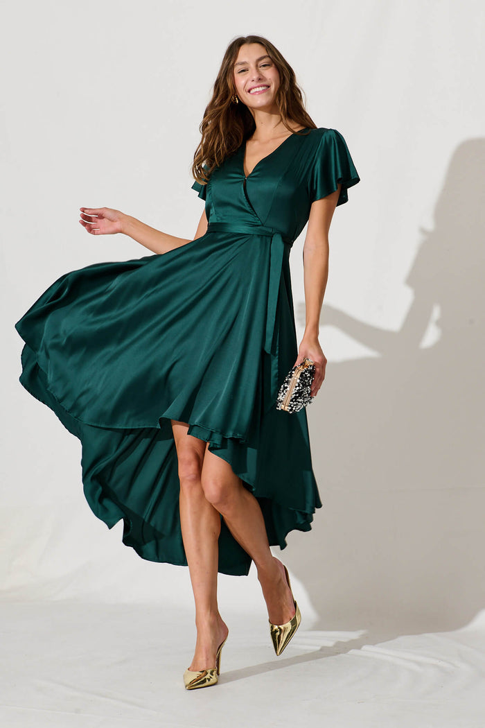 Loulou Maxi Dress Emerald Bridesmaid & Occasion Dress | St Frock Loulou Maxi Dress Emerald Bridesmaid & Occasion Dress | St Frock