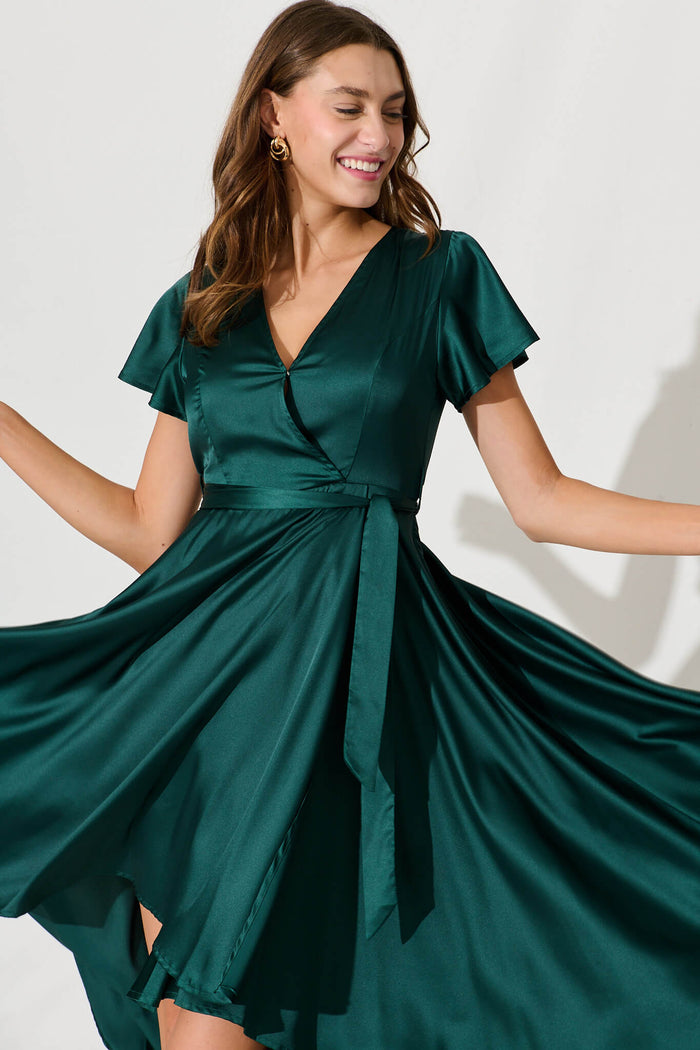 Loulou Maxi Dress Emerald Bridesmaid & Occasion Dress | St Frock Loulou Maxi Dress Emerald Bridesmaid & Occasion Dress | St Frock