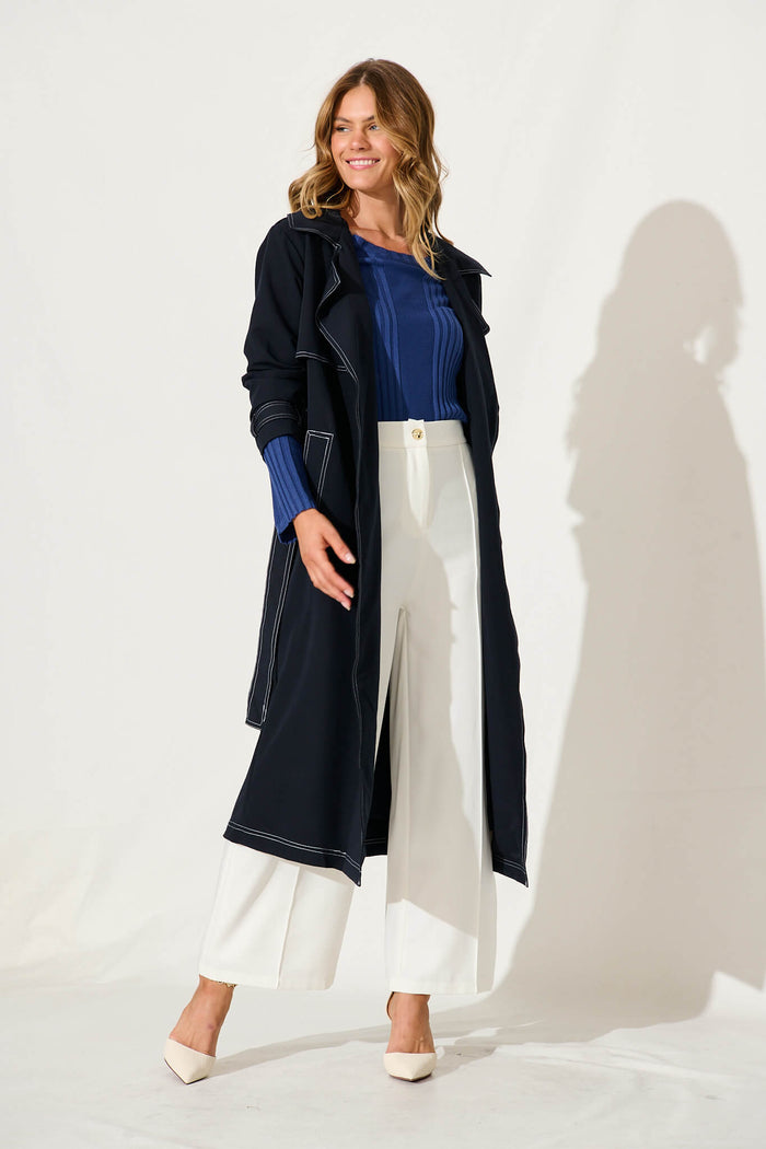 Tira Knit Top In Blue - full length