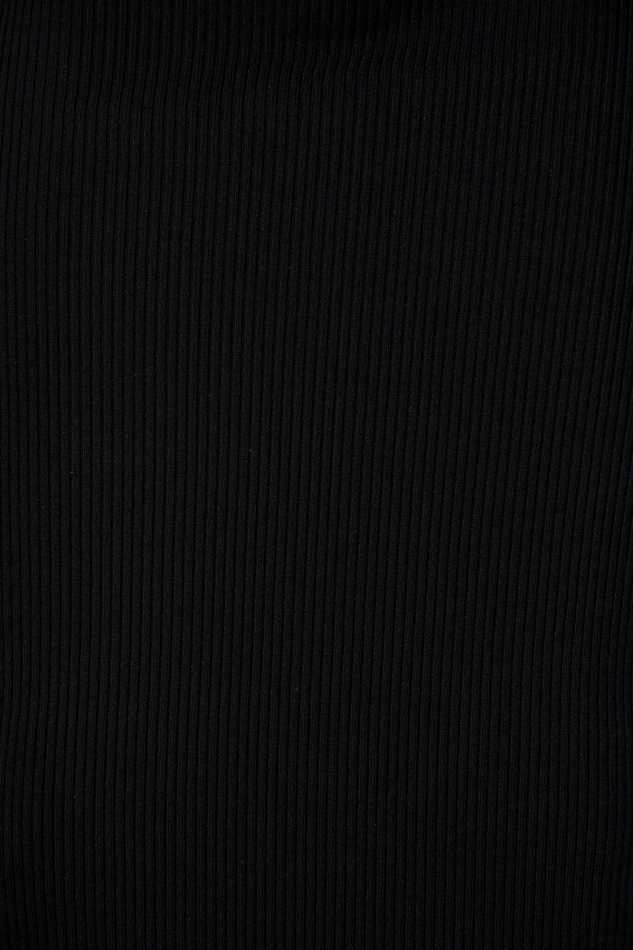 Jensen Midi Knit Dress In Black - fabric