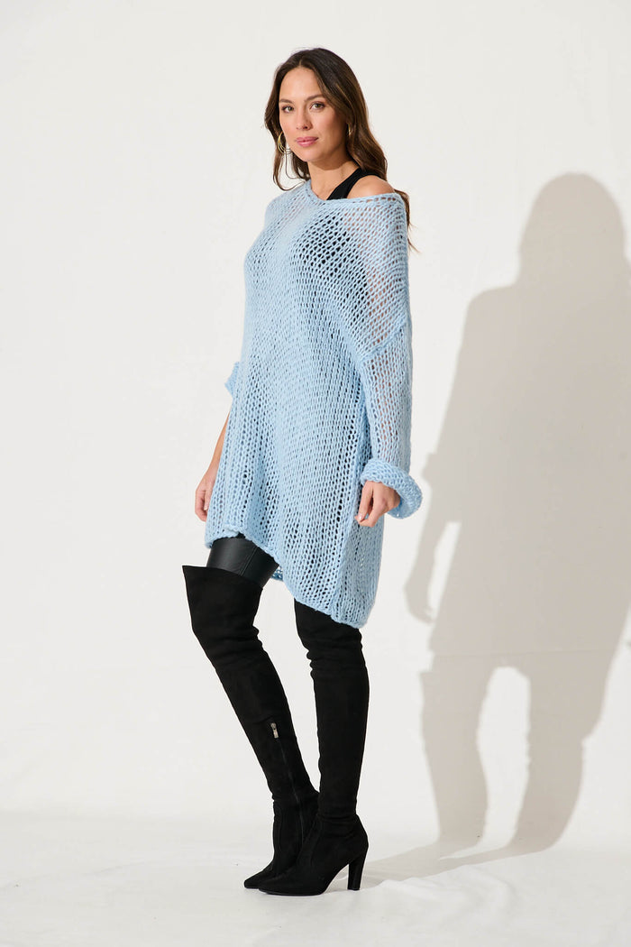 Montenegro Knit In Light Blue - side