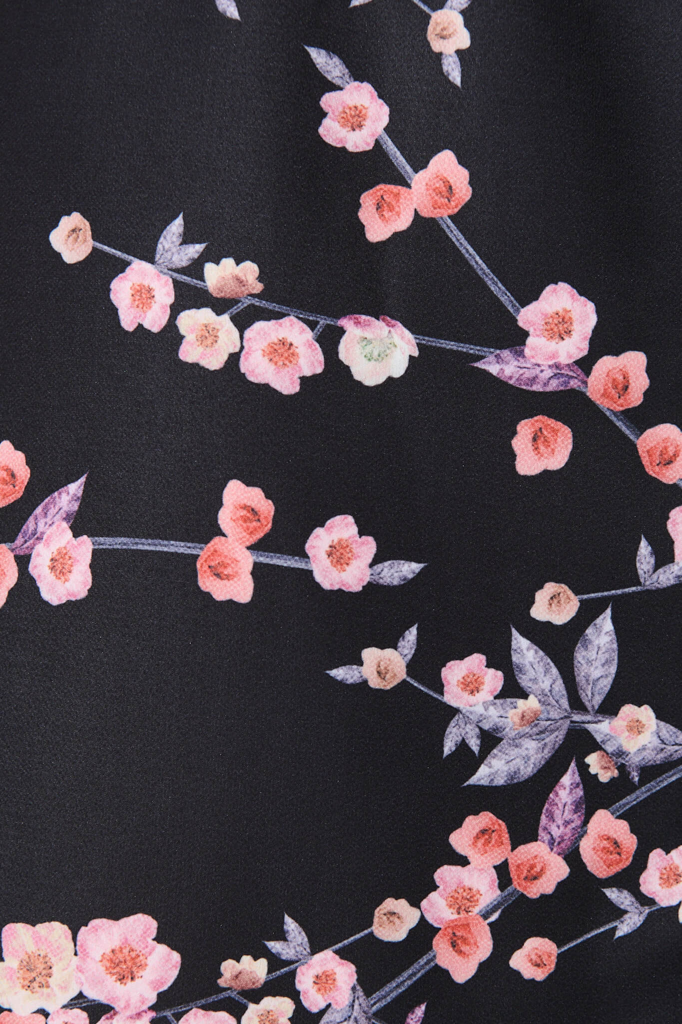Maddison Shirt Dress In Black With Cherry Blossom – St Frock