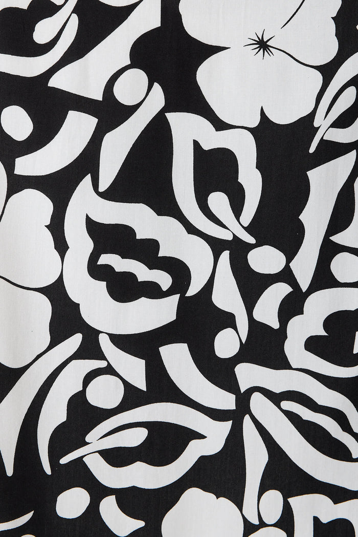 Polly Pant In Black And White Print - fabric