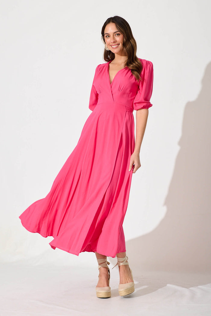 Ronda Maxi Dress In Pink - full length