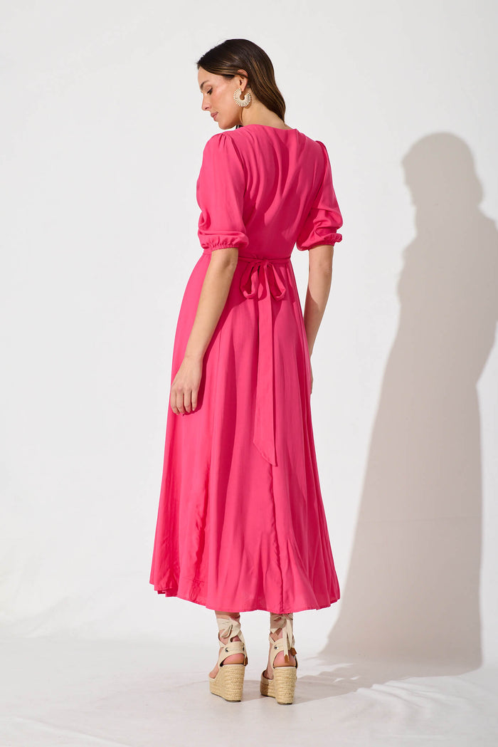 Ronda Maxi Dress In Pink - back
