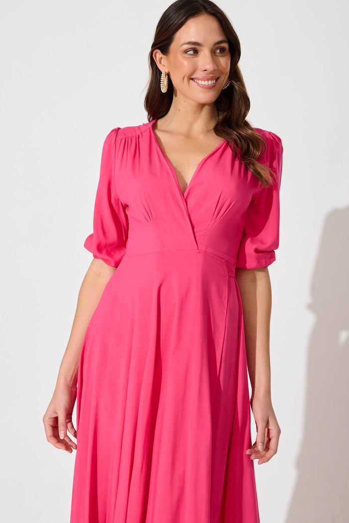 Ronda Maxi Dress In Pink - front