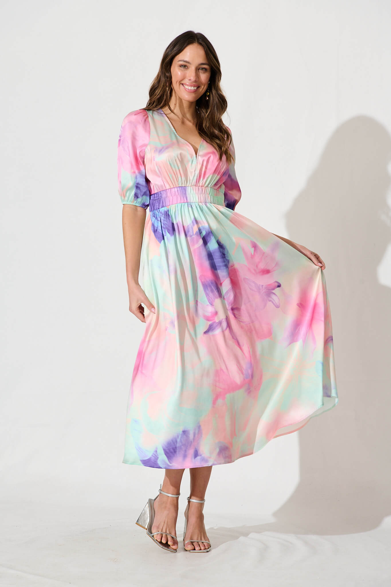Magnetism Maxi Dress In Pastel Watercolour Floral St Frock Magnetism Maxi Dress In Pastel Watercolour Floral St Frock