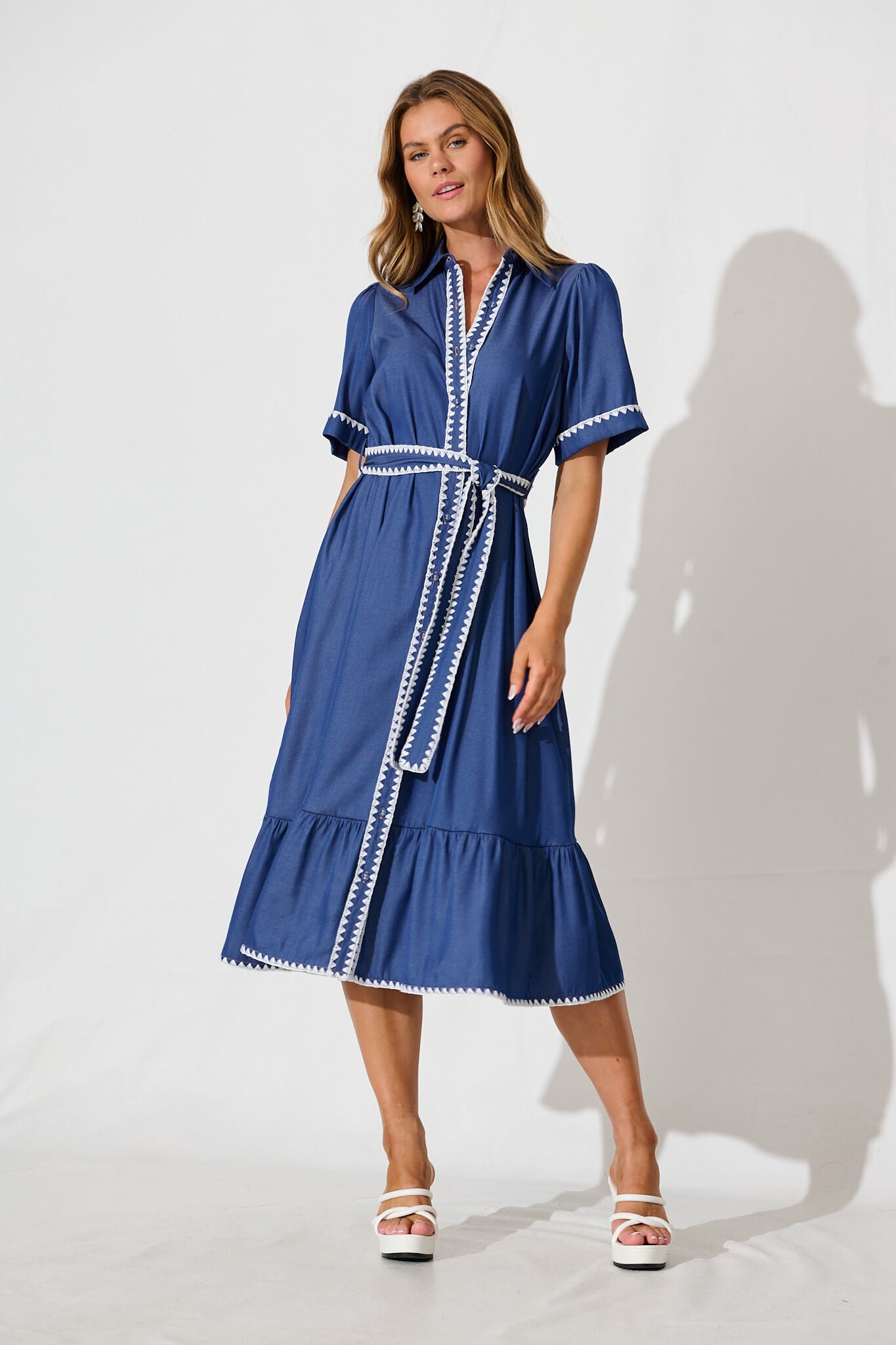 contrast stitch shirt dress Theory Contrast Stitch Short-Sleeve Mini T-Shirt Dress