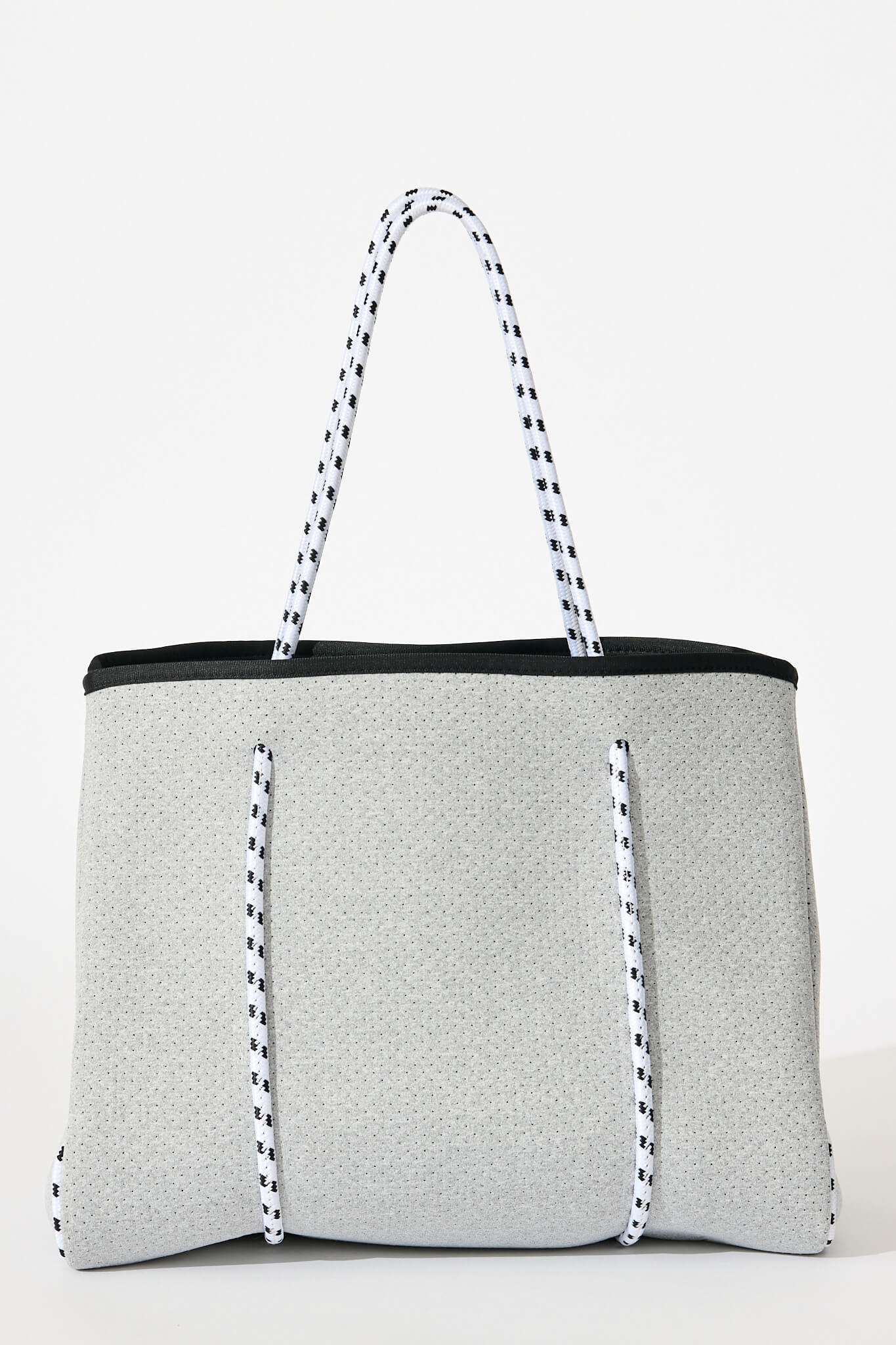 Rania Neoprene Tote Bag In Light Grey St Frock