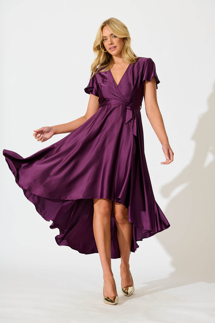 dark purple formal dresses australia Cheryl Dark Purple Maxi Dress