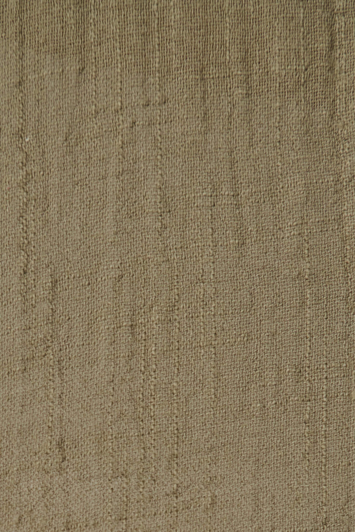 Campbell Shirt in Khaki Cotton - fabric