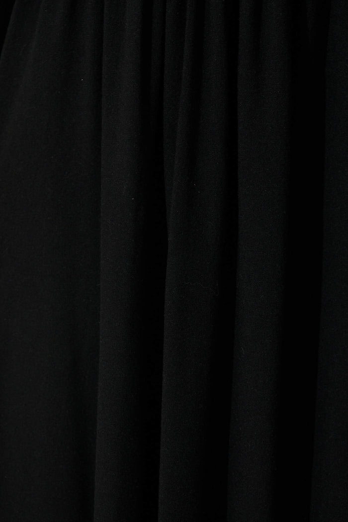 Dove Midi Knit Dress in Black fabric