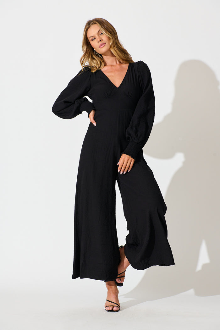 Yasmin Jumpsuit in Black full length