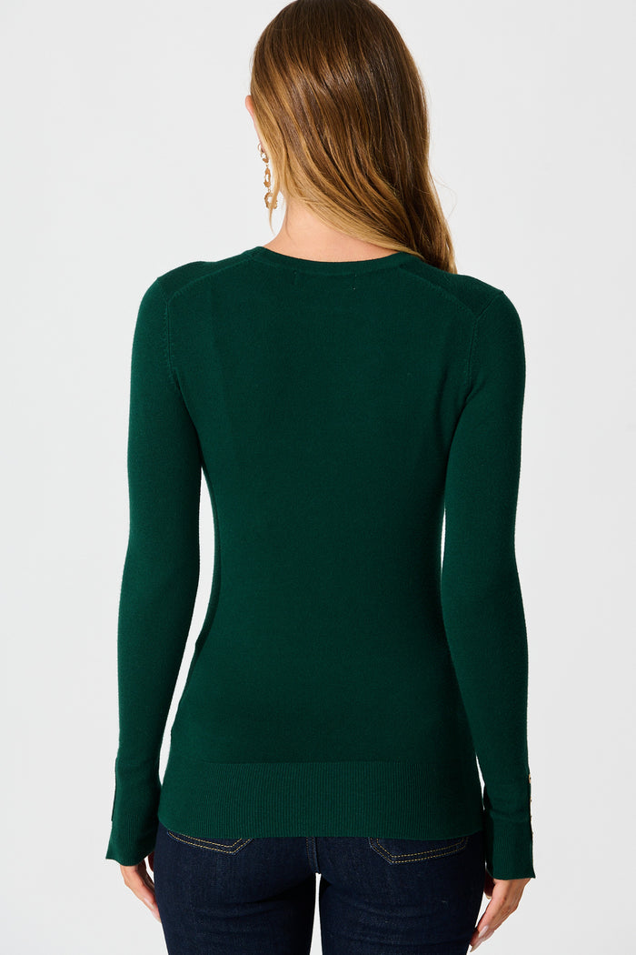 Macy Knit in Emerald back