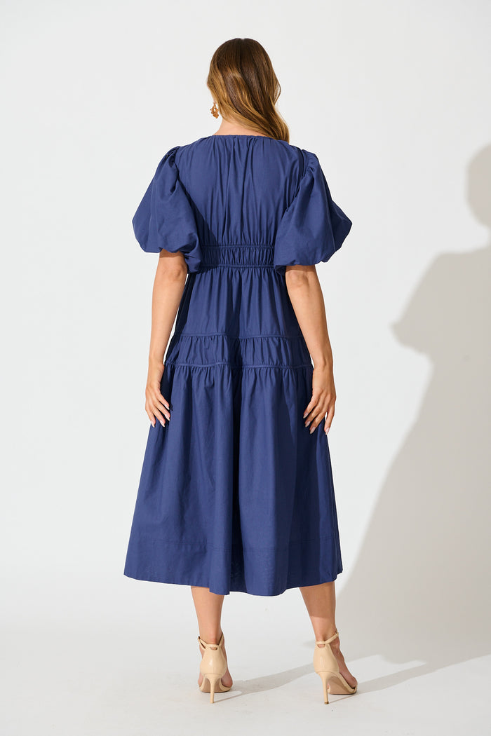 amalie midi dress White Cotton Midi Dress