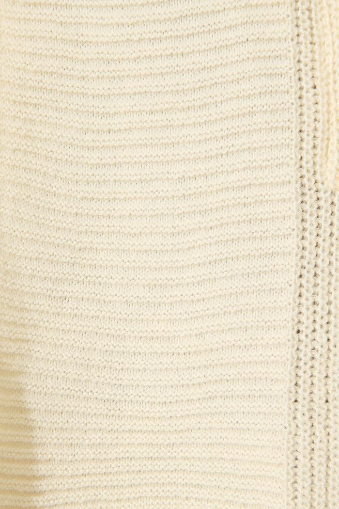 Adina Knit Cardigan In Cream Wool Blend fabric