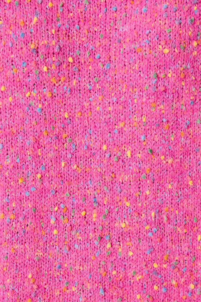 Emilia Knit in Pink Multi Wool Blend fabric