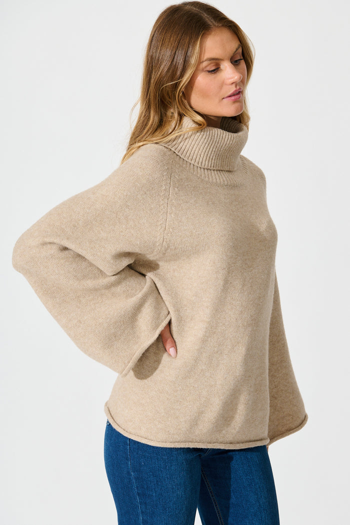 Ruby Knit Jumper in Beige side