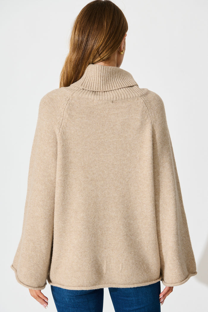 Ruby Knit Jumper in Beige back