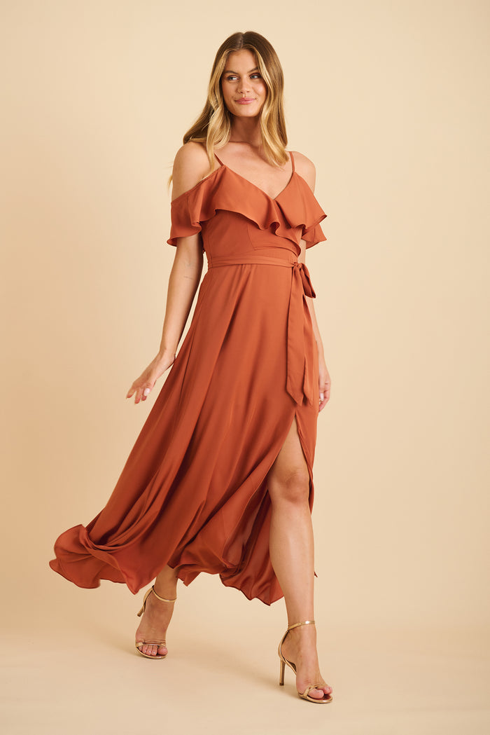 Marit Maxi Dress Rust Bridesmaid & Occasion Dress | St Frock Marit Maxi Dress Rust Bridesmaid & Occasion Dress | St Frock