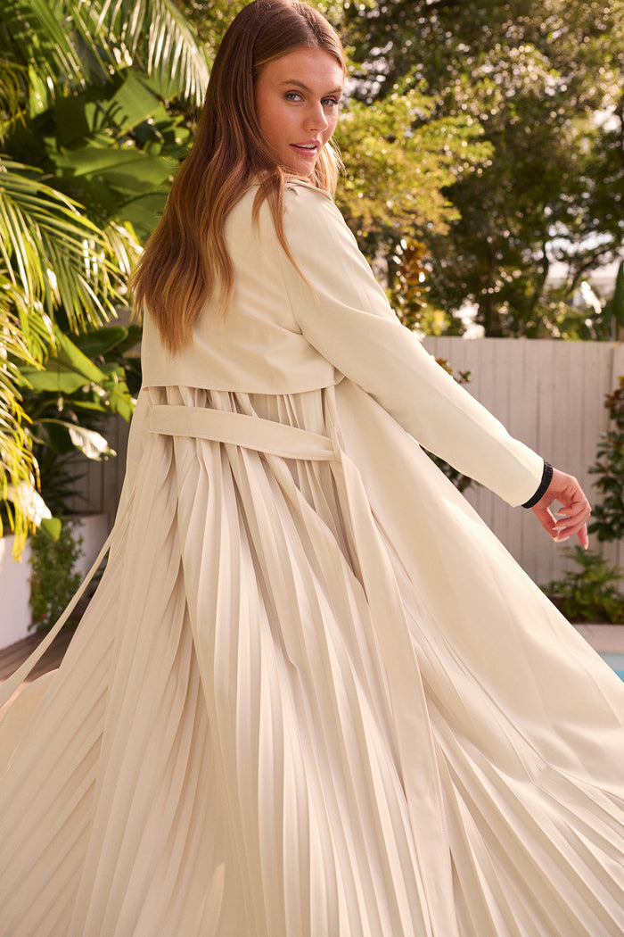 Captivating Trench Coat in Beige St Frock Captivating Trench Coat in Beige St Frock