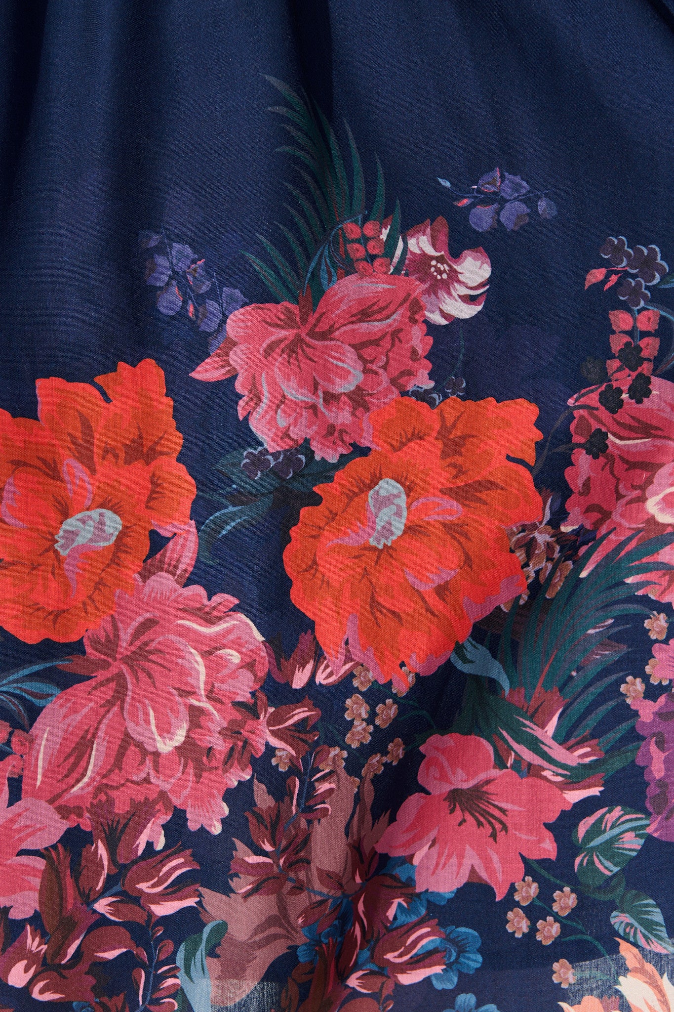 blue dress with red flowers Horizon Bloom Dress in Navy Floral Cotton Blend – St Frock