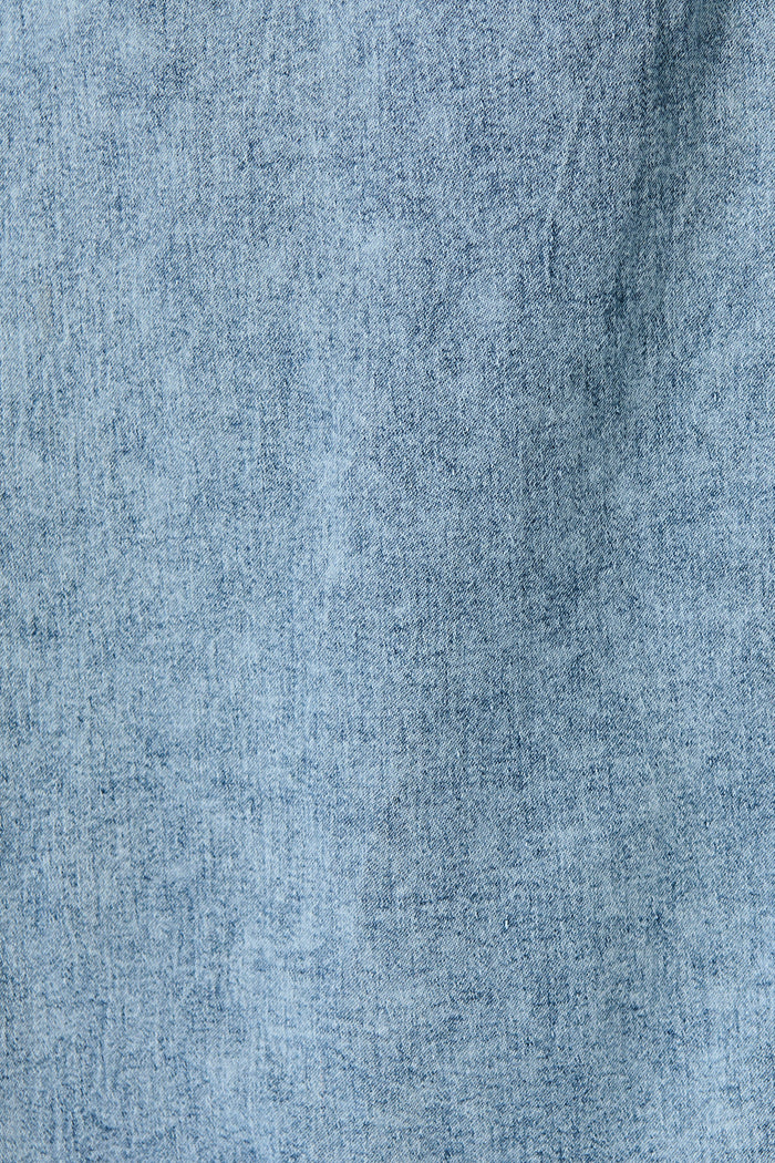 Fine Form Midi Dress in Mid Blue Denim fabric