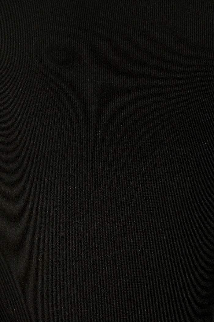 Veil of Dots Top in Black Jersey fabric