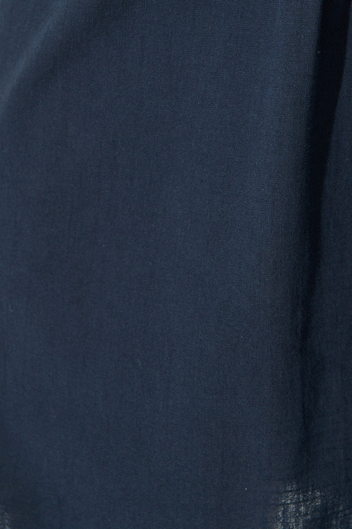 Ivory Fields Smock Dress in Navy Cotton fabric