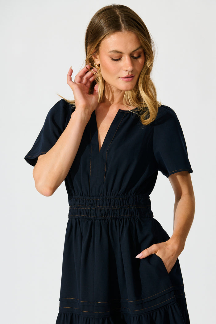 florenza maxi dress navy Florencia Maxi Dress in Navy – St Frock