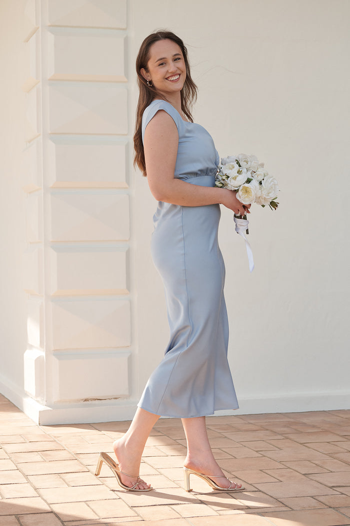 Elegant Devotion Maxi Dress | Ethereal Mock V-Neck Gown St Frock Elegant Devotion Maxi Dress | Ethereal Mock V-Neck Gown St Frock