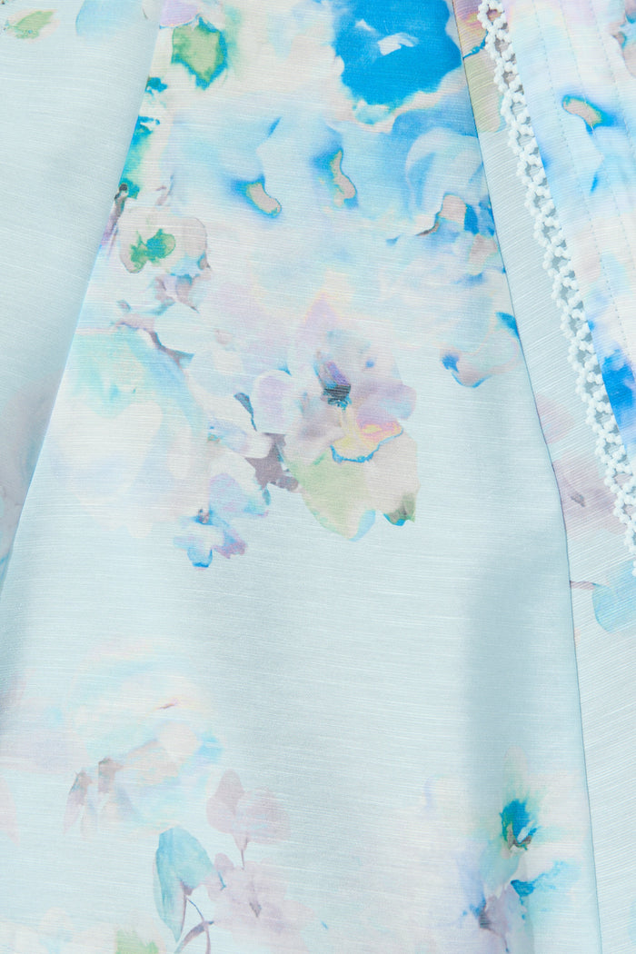 Zoeva Dress in Blue Floral fabric